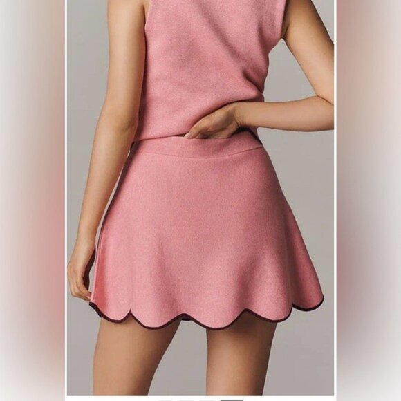 NWT Size L - Maeve scalloped-hem mini skirt Candy Pink (NWT US$ 98) - Picture 9 of 13